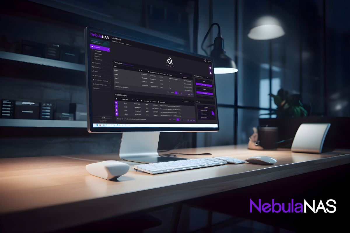 NebulaNAS from GB Labs redefines cloud storage, enabling effortless media collaboration with local performance across work sites. NebulaNAS from GB Labs redefines cloud storage, enabling effortless media collaboration with local performance across work sites.