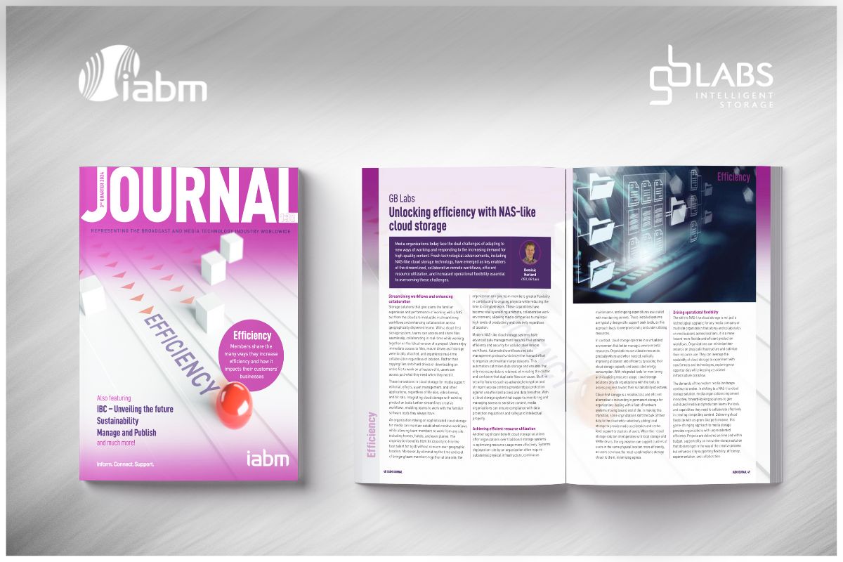 IABM Journal Q3 - Unlocking efficiency with NAS-like storage